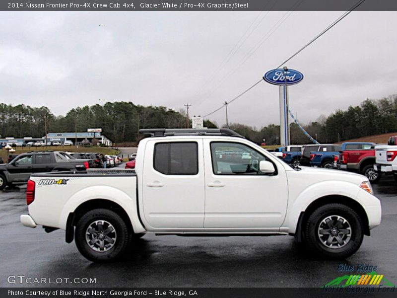 Glacier White / Pro-4X Graphite/Steel 2014 Nissan Frontier Pro-4X Crew Cab 4x4