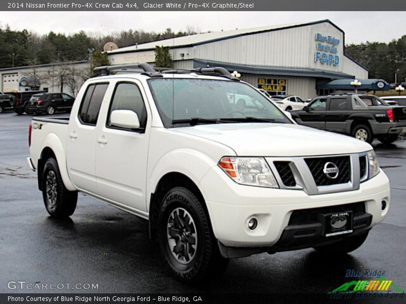 Glacier White / Pro-4X Graphite/Steel 2014 Nissan Frontier Pro-4X Crew Cab 4x4