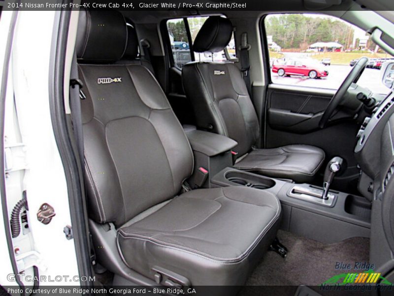 Glacier White / Pro-4X Graphite/Steel 2014 Nissan Frontier Pro-4X Crew Cab 4x4