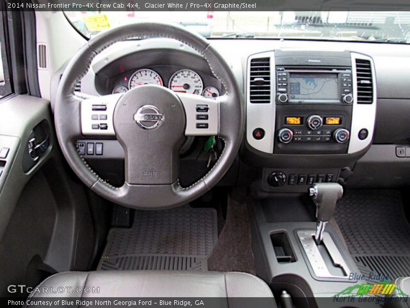 Glacier White / Pro-4X Graphite/Steel 2014 Nissan Frontier Pro-4X Crew Cab 4x4
