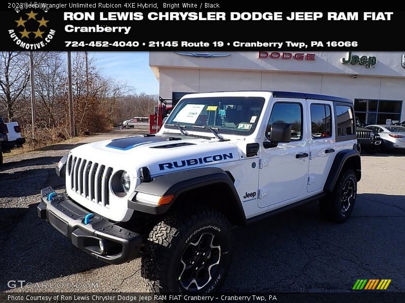 Bright White / Black 2023 Jeep Wrangler Unlimited Rubicon 4XE Hybrid
