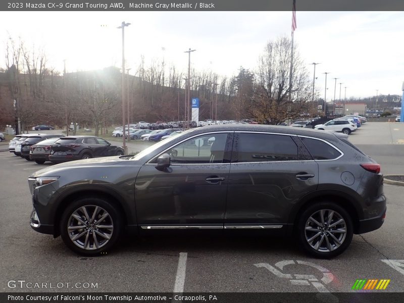 Machine Gray Metallic / Black 2023 Mazda CX-9 Grand Touring AWD