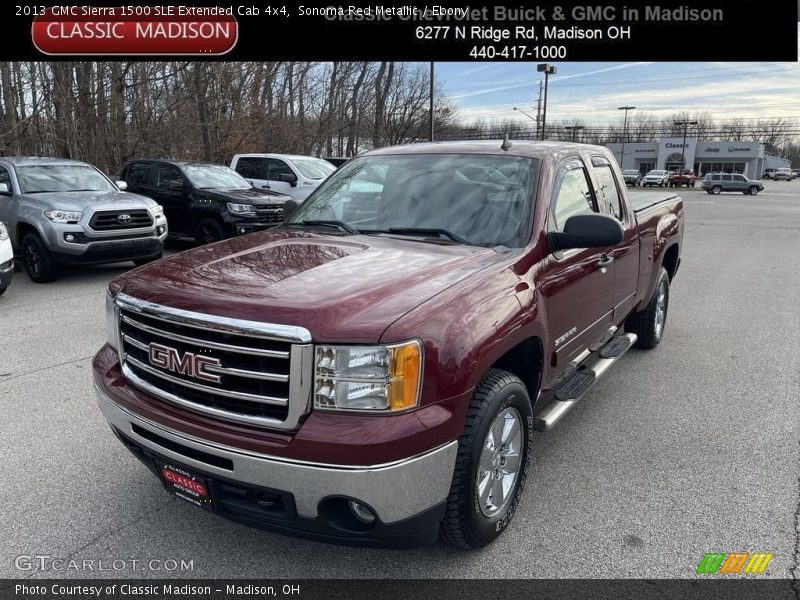 Sonoma Red Metallic / Ebony 2013 GMC Sierra 1500 SLE Extended Cab 4x4