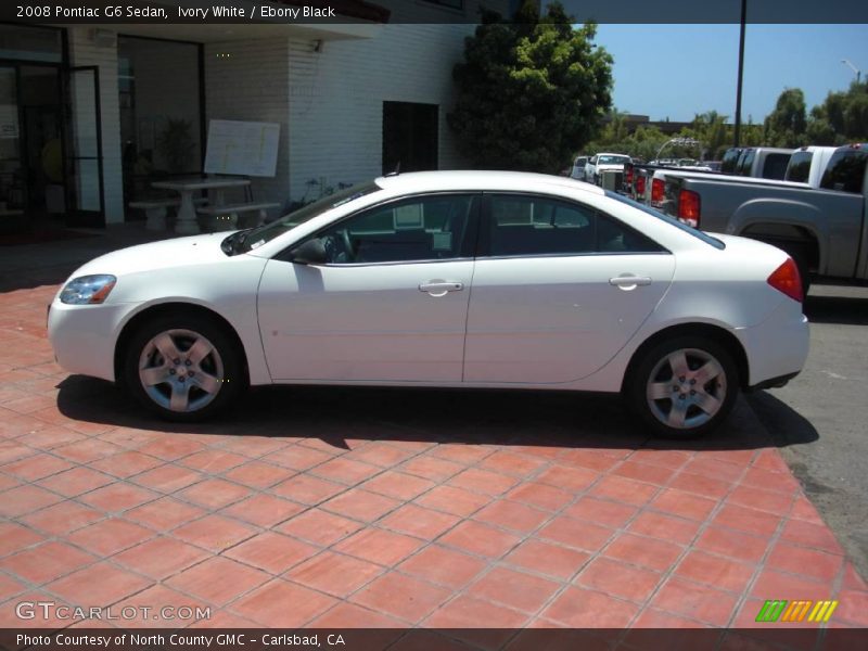 Ivory White / Ebony Black 2008 Pontiac G6 Sedan