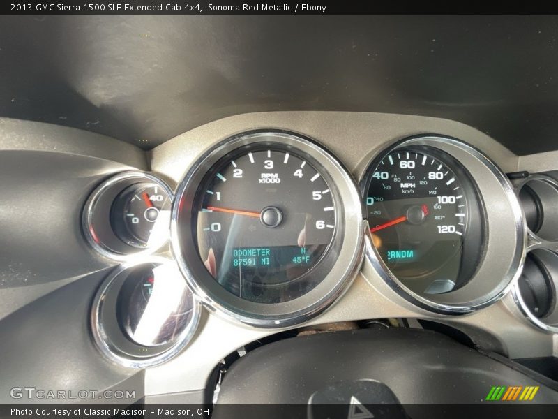 Sonoma Red Metallic / Ebony 2013 GMC Sierra 1500 SLE Extended Cab 4x4