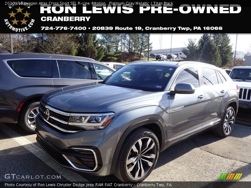 Platinum Gray Metallic / Titan Black 2020 Volkswagen Atlas Cross Sport SEL R-Line 4Motion
