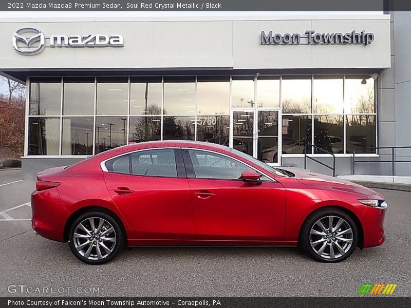 Soul Red Crystal Metallic / Black 2022 Mazda Mazda3 Premium Sedan