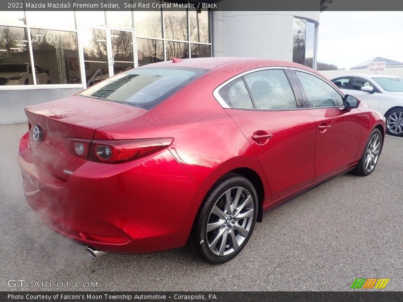 Soul Red Crystal Metallic / Black 2022 Mazda Mazda3 Premium Sedan