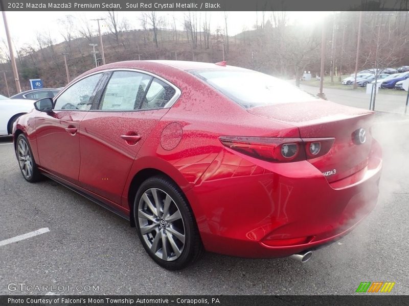 Soul Red Crystal Metallic / Black 2022 Mazda Mazda3 Premium Sedan