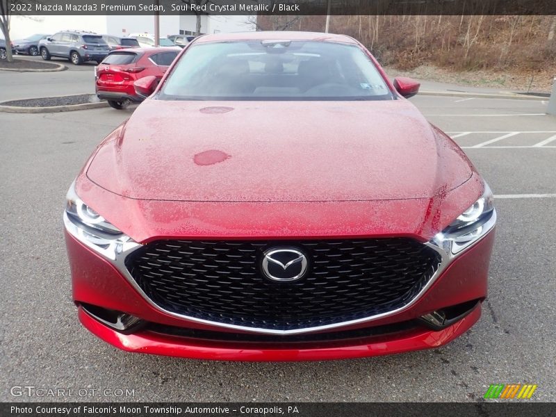 Soul Red Crystal Metallic / Black 2022 Mazda Mazda3 Premium Sedan