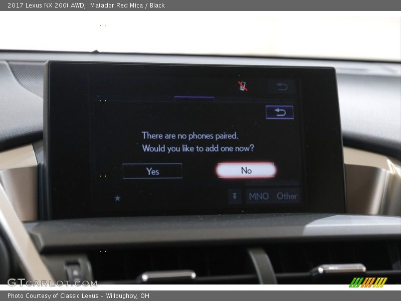 Matador Red Mica / Black 2017 Lexus NX 200t AWD