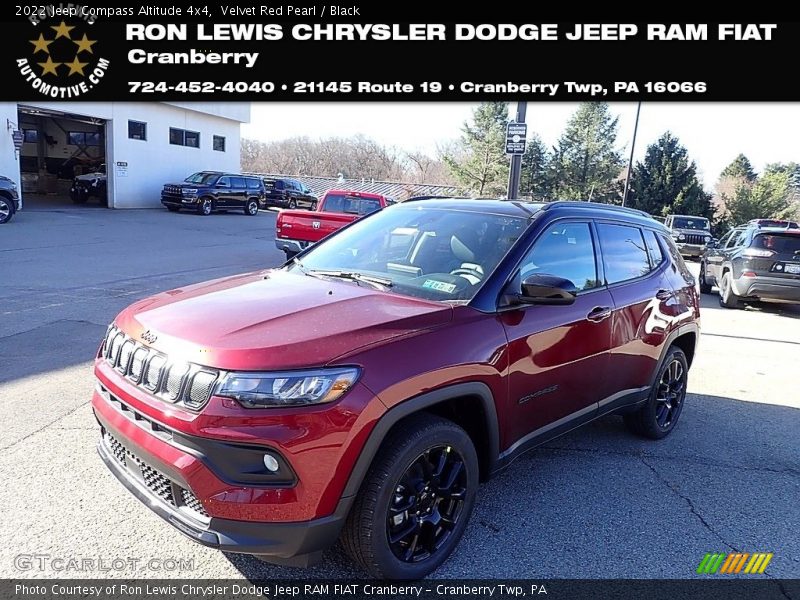 Velvet Red Pearl / Black 2022 Jeep Compass Altitude 4x4