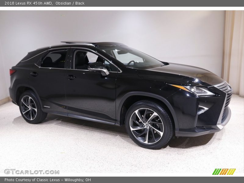 Obsidian / Black 2018 Lexus RX 450h AWD