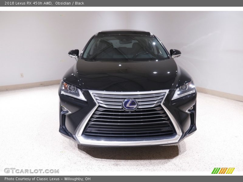 Obsidian / Black 2018 Lexus RX 450h AWD