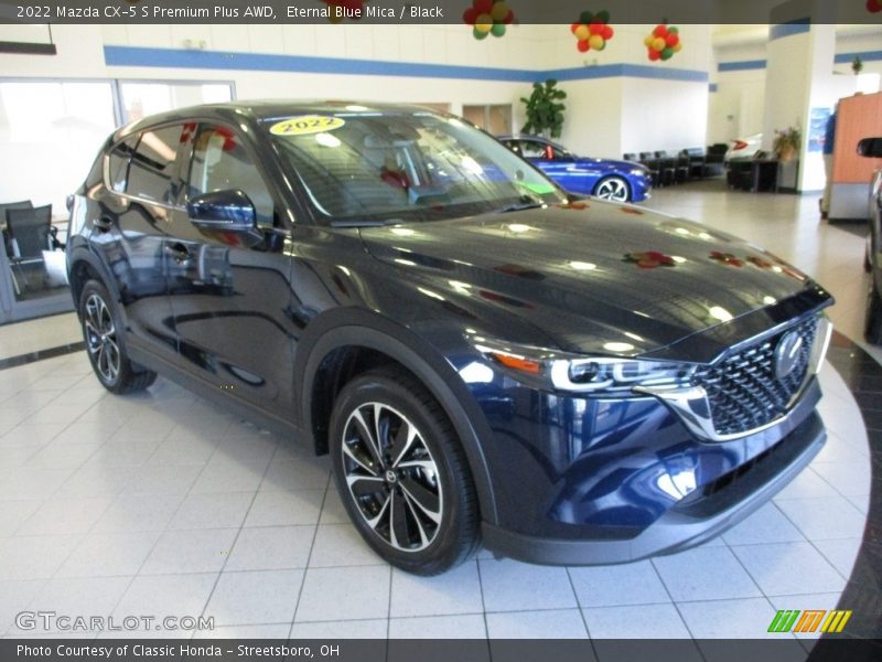 Eternal Blue Mica / Black 2022 Mazda CX-5 S Premium Plus AWD