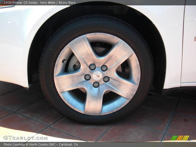 Ivory White / Ebony Black 2008 Pontiac G6 Sedan