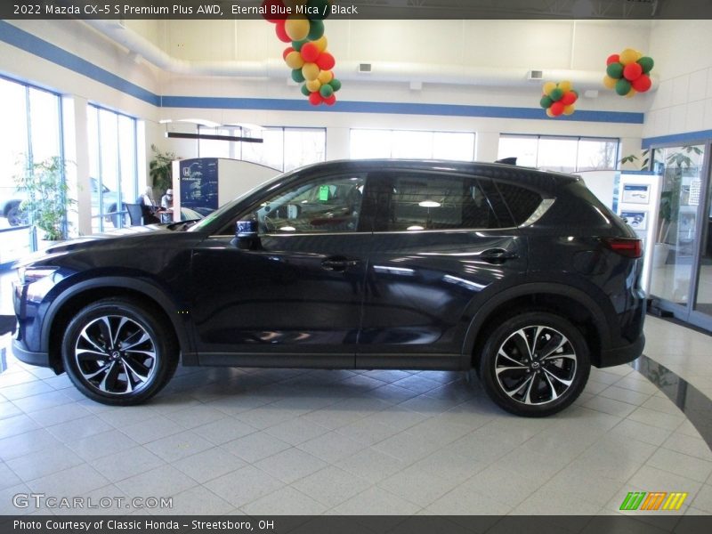 Eternal Blue Mica / Black 2022 Mazda CX-5 S Premium Plus AWD