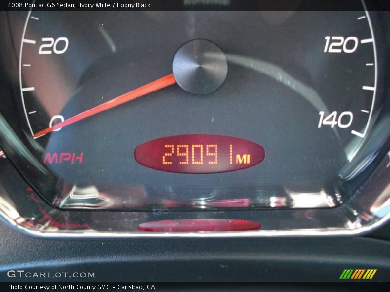 Ivory White / Ebony Black 2008 Pontiac G6 Sedan