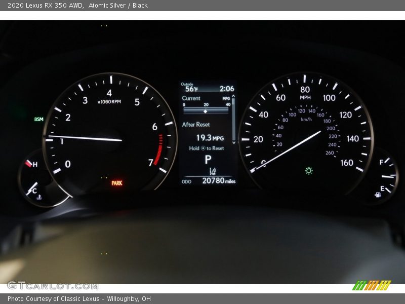 Atomic Silver / Black 2020 Lexus RX 350 AWD