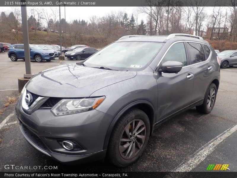 Gun Metallic / Charcoal 2015 Nissan Rogue SL AWD