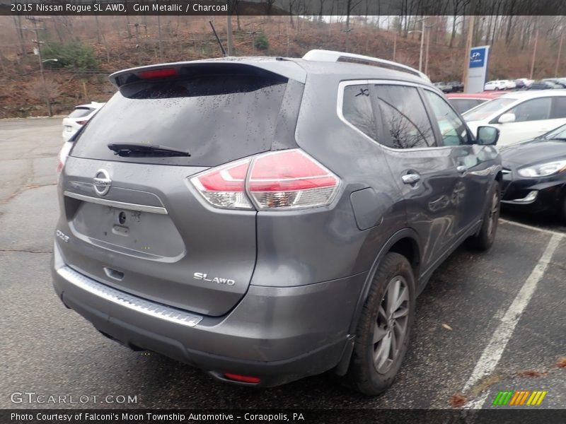Gun Metallic / Charcoal 2015 Nissan Rogue SL AWD