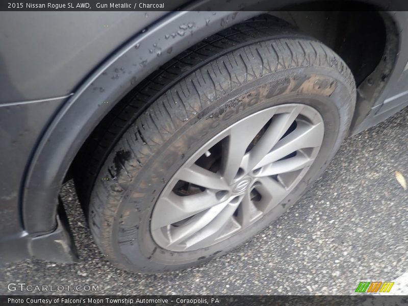 Gun Metallic / Charcoal 2015 Nissan Rogue SL AWD