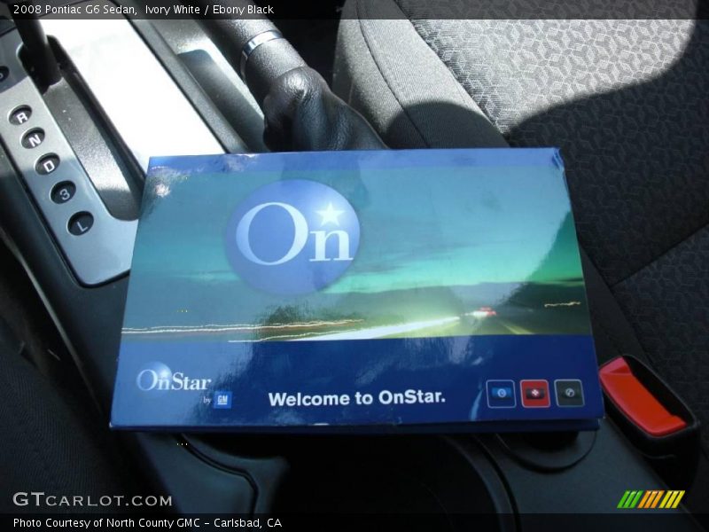 Ivory White / Ebony Black 2008 Pontiac G6 Sedan