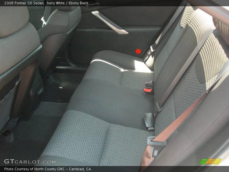 Ivory White / Ebony Black 2008 Pontiac G6 Sedan