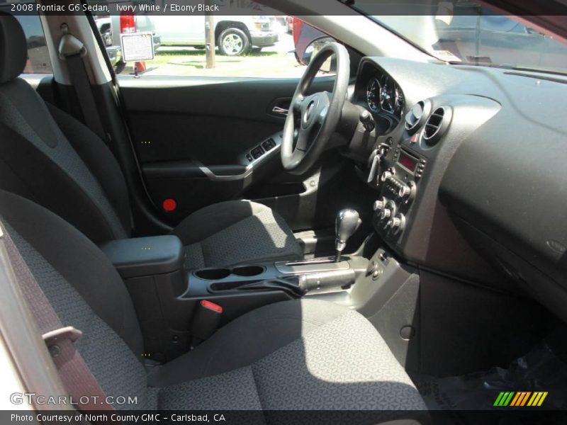 Ivory White / Ebony Black 2008 Pontiac G6 Sedan