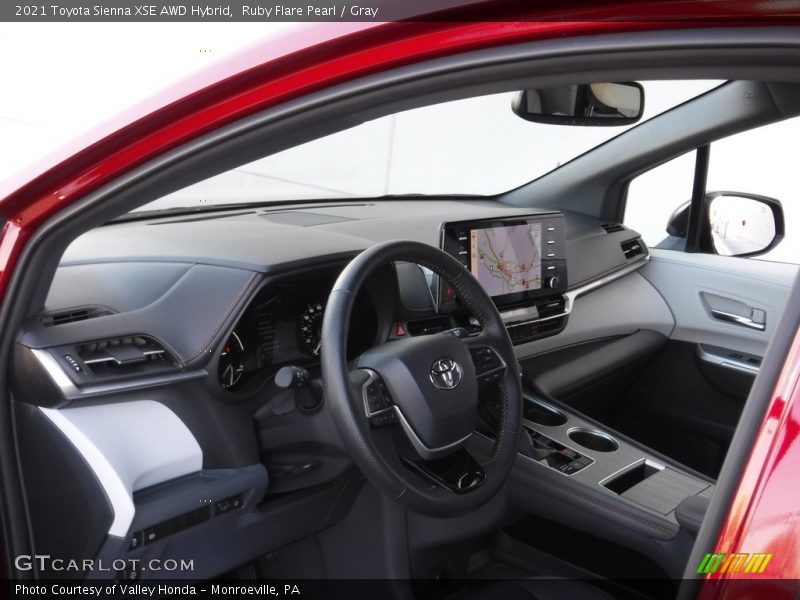 Ruby Flare Pearl / Gray 2021 Toyota Sienna XSE AWD Hybrid