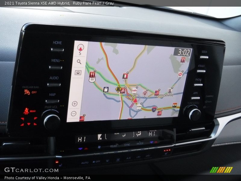 Ruby Flare Pearl / Gray 2021 Toyota Sienna XSE AWD Hybrid