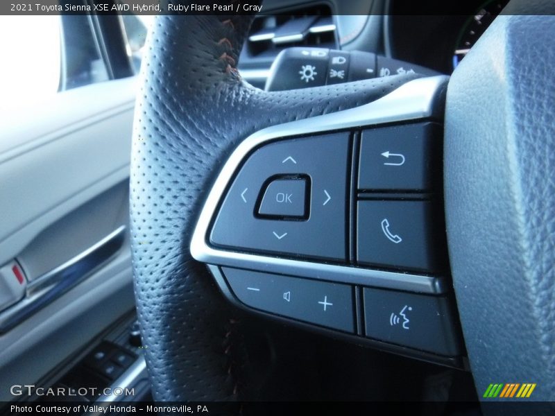Ruby Flare Pearl / Gray 2021 Toyota Sienna XSE AWD Hybrid