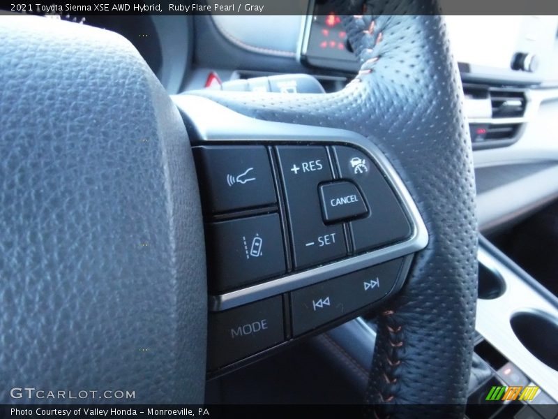 Ruby Flare Pearl / Gray 2021 Toyota Sienna XSE AWD Hybrid
