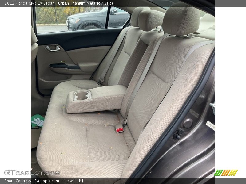 Urban Titanium Metallic / Beige 2012 Honda Civic EX Sedan