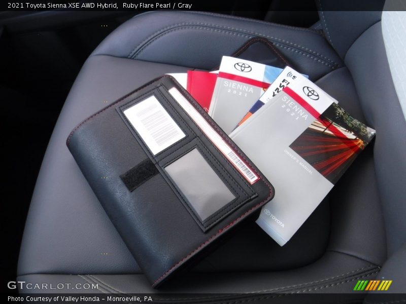 Ruby Flare Pearl / Gray 2021 Toyota Sienna XSE AWD Hybrid
