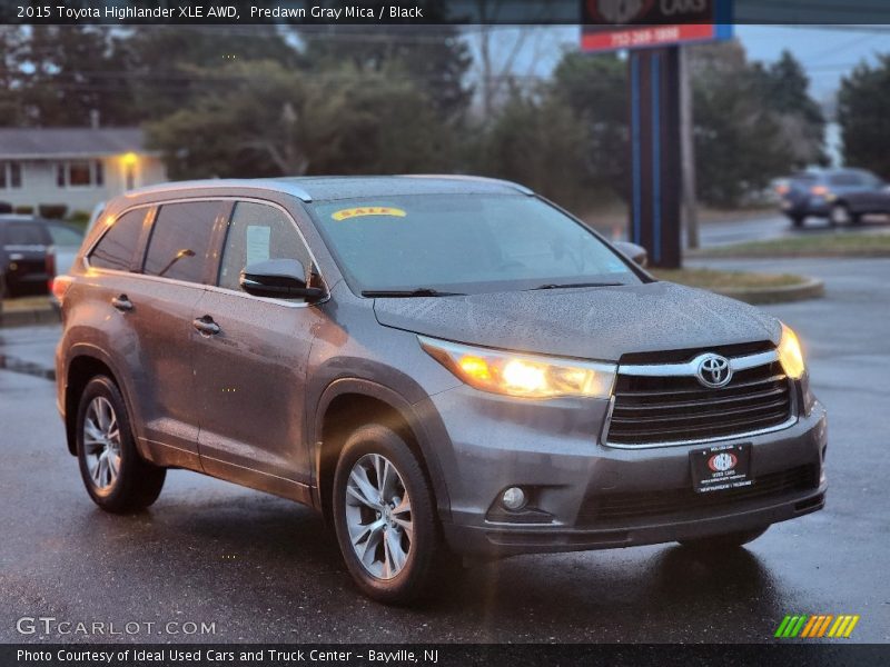 Predawn Gray Mica / Black 2015 Toyota Highlander XLE AWD