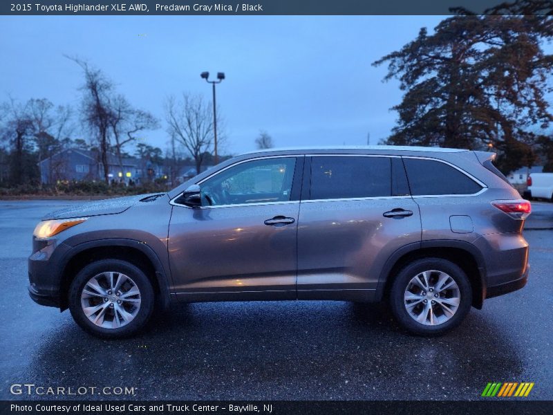 Predawn Gray Mica / Black 2015 Toyota Highlander XLE AWD