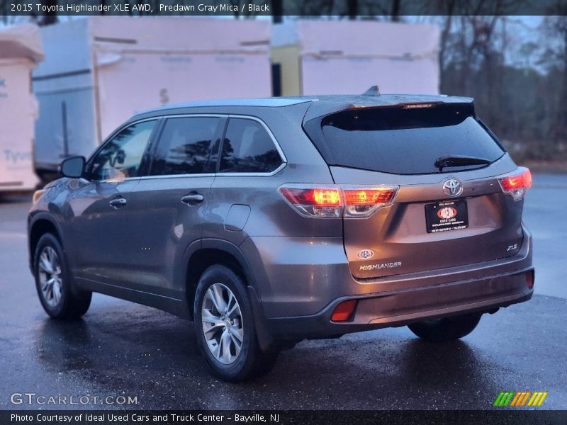 Predawn Gray Mica / Black 2015 Toyota Highlander XLE AWD