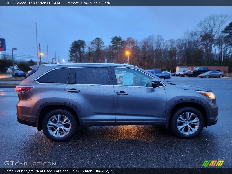 Predawn Gray Mica / Black 2015 Toyota Highlander XLE AWD