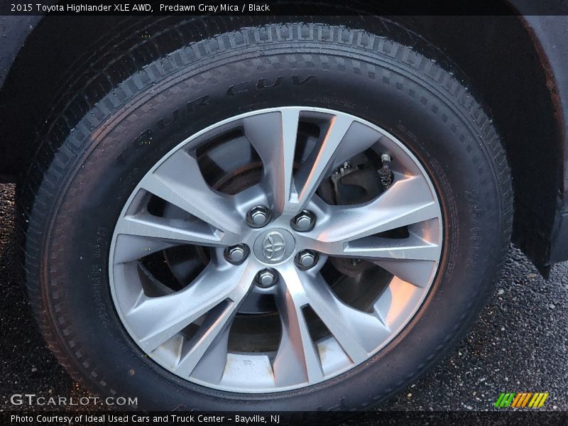 Predawn Gray Mica / Black 2015 Toyota Highlander XLE AWD
