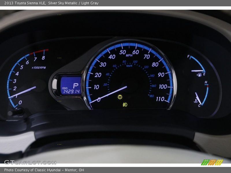 Silver Sky Metallic / Light Gray 2013 Toyota Sienna XLE