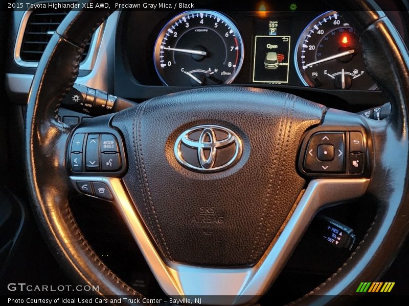 Predawn Gray Mica / Black 2015 Toyota Highlander XLE AWD