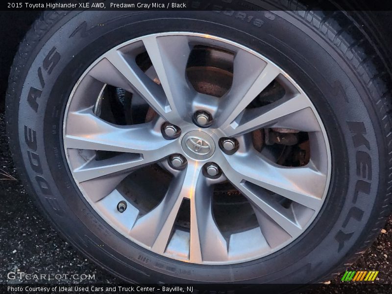 Predawn Gray Mica / Black 2015 Toyota Highlander XLE AWD