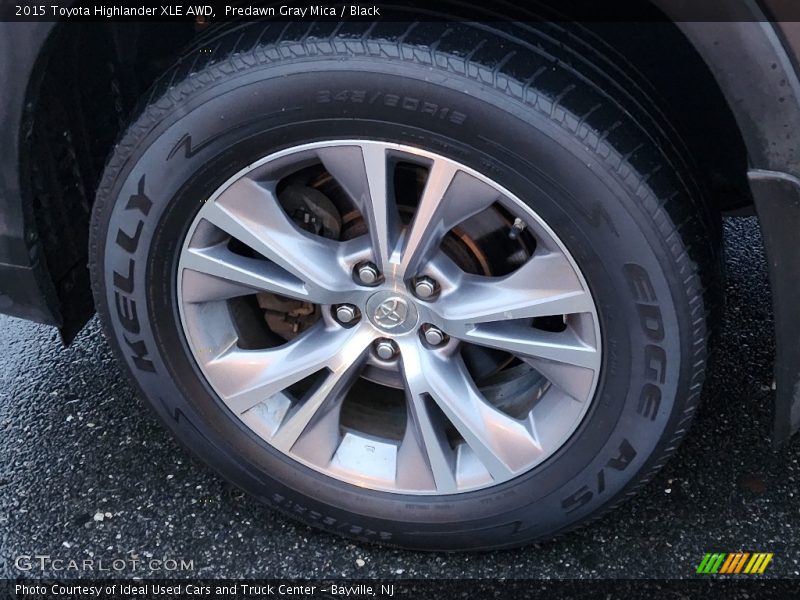 Predawn Gray Mica / Black 2015 Toyota Highlander XLE AWD