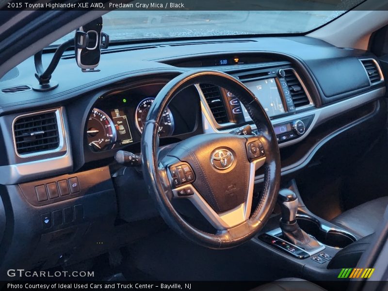Predawn Gray Mica / Black 2015 Toyota Highlander XLE AWD