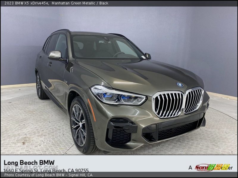 Manhattan Green Metallic / Black 2023 BMW X5 xDrive45e