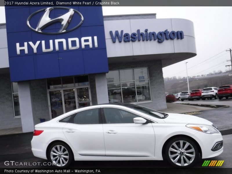 Diamond White Pearl / Graphite Black 2017 Hyundai Azera Limited