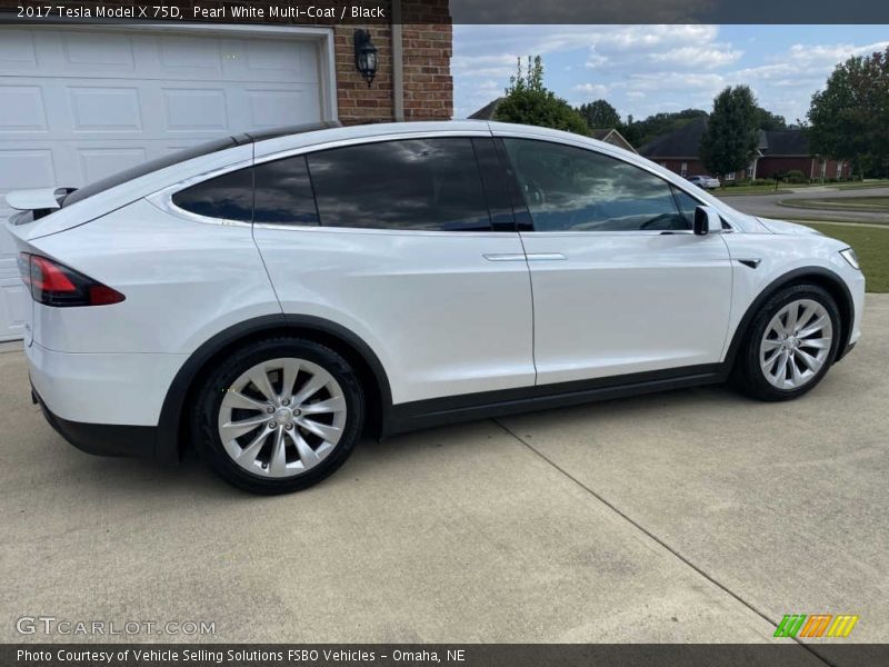 Pearl White Multi-Coat / Black 2017 Tesla Model X 75D