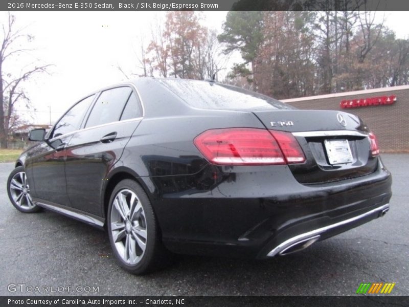 Black / Silk Beige/Espresso Brown 2016 Mercedes-Benz E 350 Sedan