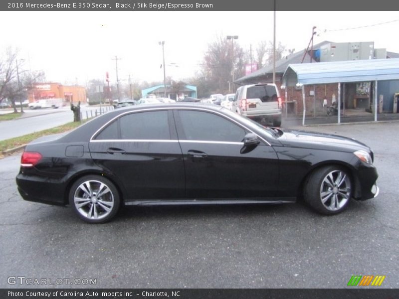 Black / Silk Beige/Espresso Brown 2016 Mercedes-Benz E 350 Sedan